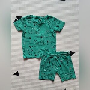 Carter's|Baby boy/gender neutral Green matching pajama set,short sleeve & shorts